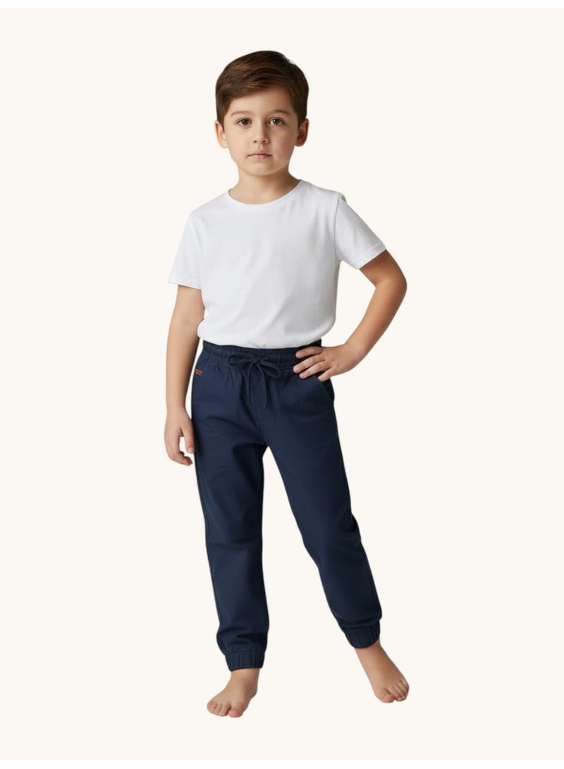 فكتور اند جين بنطلون رياضي للأولاد بنمط كارغو - كحلي - Image 3